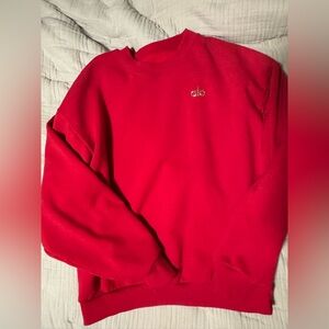 ALO Yoga Red Crewneck Sweatshirt